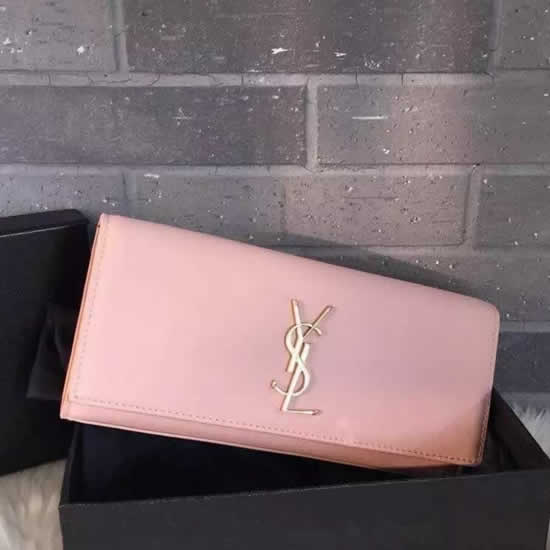 Replica Saint Laurent Pink Classic Monogramme Clutch Bag